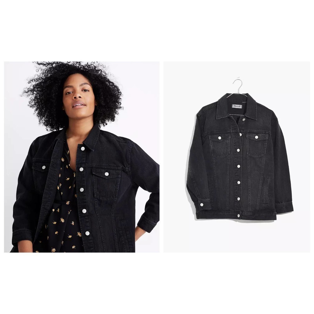Madewell The Oversized Jean Jacket in Lunar Wash (S) - Picture 2 of 6